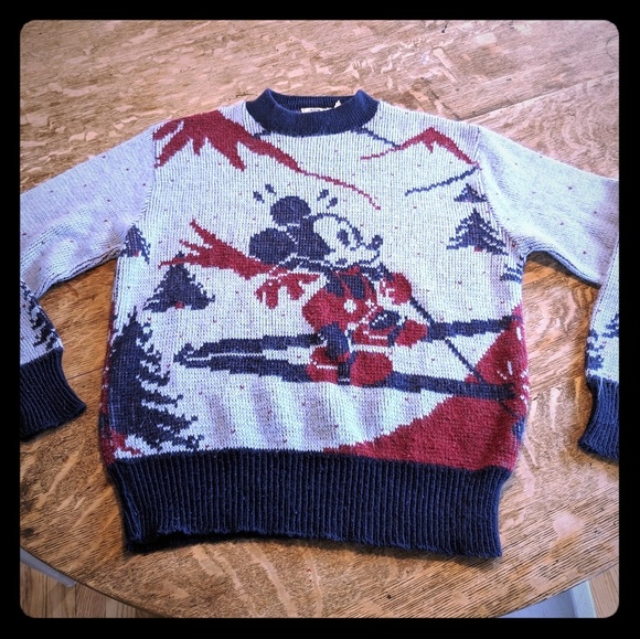 Vintage Kennington Mickey Mouse Ski Sweater 1970’s